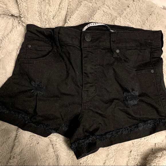 Black Jean Shorts - Picture 2 of 3